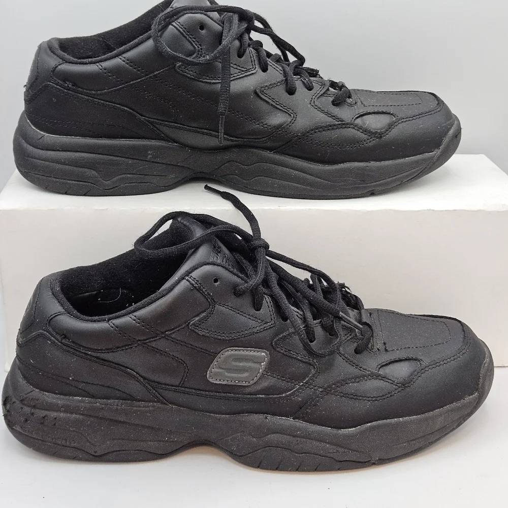 Sketchers  slip resistant  leather work shoes size 11.5 - Picture 9 of 15